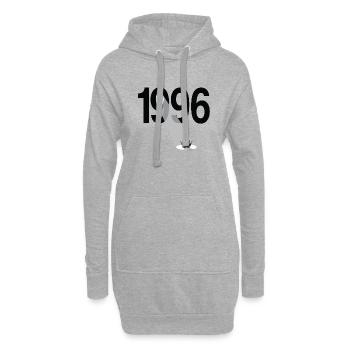 Millésime 1996 - Sweat-shirt à capuche long Femme - gris chiné - Devant