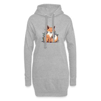 Fuchs - Hoodie-Kleid - Grau meliert - Vorne