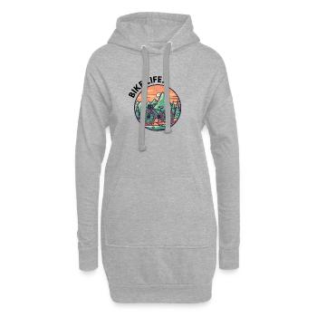Bike Life - Sweat-shirt à capuche long Femme - gris chiné - Devant