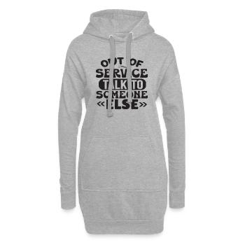 Parlez hors service à quelqu’un d’autre - Sweat-shirt à capuche long Femme - gris chiné - Devant