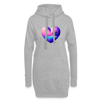 Palm Island Soleil Vacances d’été Palm Beach - Sweat-shirt à capuche long Femme - gris chiné - Devant
