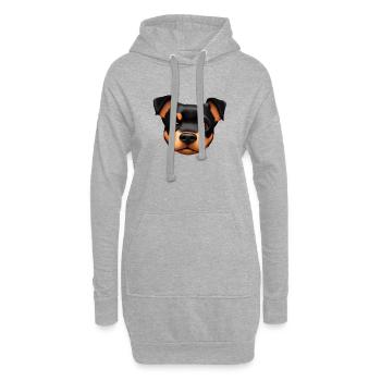 Chiot Chiens Rottweiler Chien Rottweiler Chiot - Sweat-shirt à capuche long Femme - gris chiné - Devant