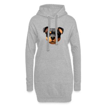 Rottweiler Hund Hundewelpe Rottweilerwelpe Hunde - Hoodie-Kleid - Grau meliert - Vorne