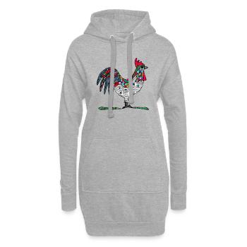 Hahn - Hoodie-Kleid - Grau meliert - Vorne