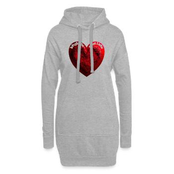Ich glaube, es ist Liebe - Hoodie-Kleid - Grau meliert - Vorne