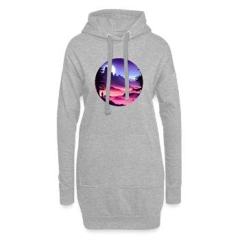 austronaut allein in einer fremden Galaxie - Hoodie-Kleid - Grau meliert - Vorne