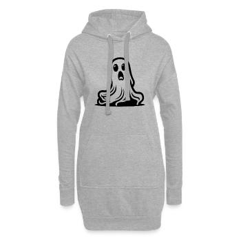 Geist Geister Geisterstunde Halloween - Hoodie-Kleid - Grau meliert - Vorne
