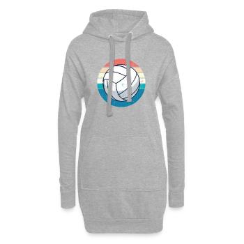 Volleyball Retro - Hoodie-Kleid - Grau meliert - Vorne