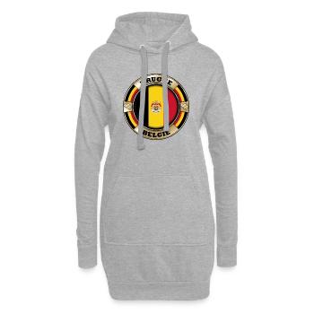 Bruges Belgique - Sweat-shirt à capuche long Femme - gris chiné - Devant
