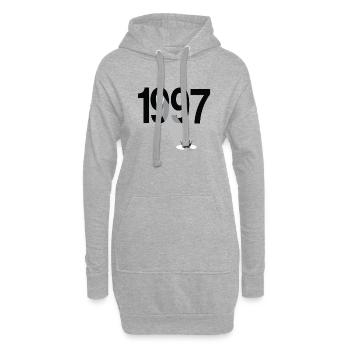 Millésime 1997 - Sweat-shirt à capuche long Femme - gris chiné - Devant