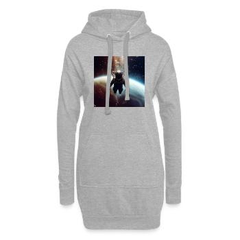 Astronaut im Weltraum Space Bubbles near ISS - Hoodie-Kleid - Grau meliert - Vorne