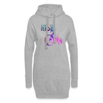 Vivre pour rouler - Sweat-shirt à capuche long Femme - gris chiné - Devant