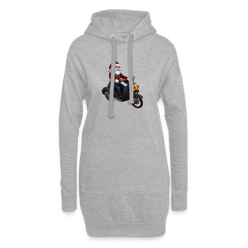 Weihnachten Motorrad Motorcross Weihnachtsbaum - Hoodie-Kleid - Grau meliert - Vorne