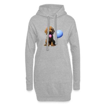 Chiot Labrador propriétaire Labrador Retriever - Sweat-shirt à capuche long Femme - gris chiné - Devant