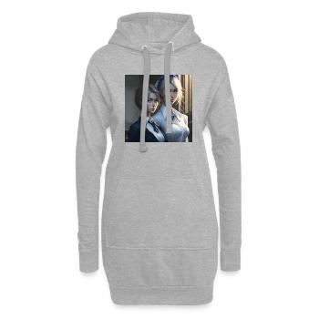 Belles filles manga - Sweat-shirt à capuche long Femme - gris chiné - Devant