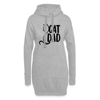 Cat Dad - Hoodie-Kleid - Grau meliert - Vorne