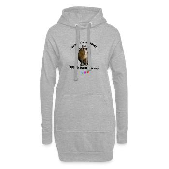 Capybara Meme - Hoodie-Kleid - Grau meliert - Vorne