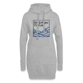 Breizhque parfait - Sweat-shirt à capuche long Femme - gris chiné - Devant