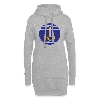 E-Scooter Roller Scooter - Hoodie-Kleid - Grau meliert - Vorne