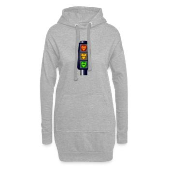Oui Non Peut-être des feux de circulation - Sweat-shirt à capuche long Femme - gris chiné - Devant