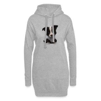 Hundehalter Hunde Border Collie Hundeliebhaber - Hoodie-Kleid - Grau meliert - Vorne