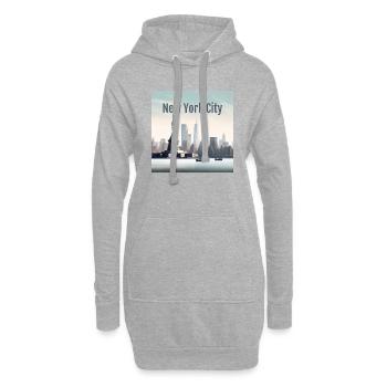 New York City Simple - Hoodie-Kleid - Grau meliert - Vorne