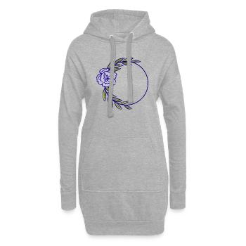 Flower Flower Plant - Sweat-shirt à capuche long Femme - gris chiné - Devant