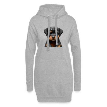 Rottweiler Chien Rottweiler Chiot Chiens Chiot - Sweat-shirt à capuche long Femme - gris chiné - Devant