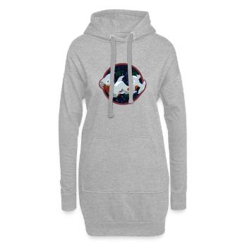Koi Dragon - Hoodie Dress - heather grey - Front