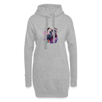 Cane Corso - Hoodie-Kleid - Grau meliert - Vorne