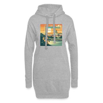 Washington D.C. au coucher du soleil - Sweat-shirt à capuche long Femme - gris chiné - Devant