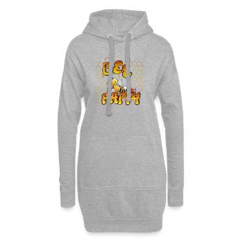 abeille heureuse - Sweat-shirt à capuche long Femme - gris chiné - Devant