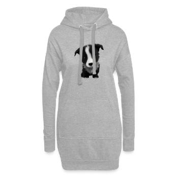 Hundehalter Border Collie Hunde Hundeliebhaber - Hoodie-Kleid - Grau meliert - Vorne