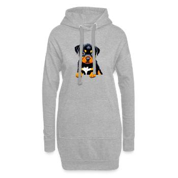 Rottweiler Chien Chiot Chien Rottweiler Chiot Chiens - Sweat-shirt à capuche long Femme - gris chiné - Devant
