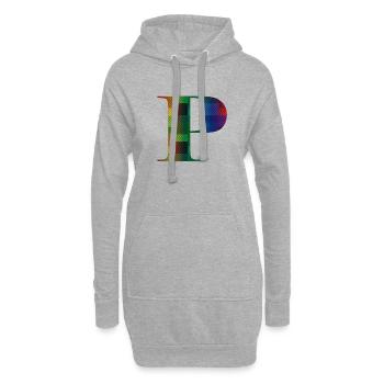 Buchstabe P Vintage - Hoodie-Kleid - Grau meliert - Vorne