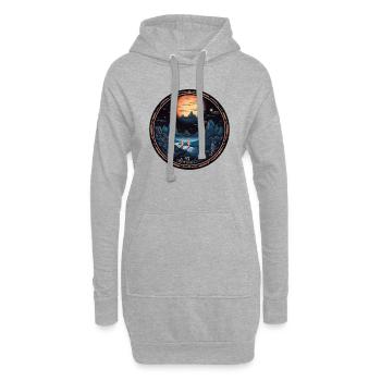 Voyage magique - Sweat-shirt à capuche long Femme - gris chiné - Devant