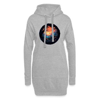 Voyage magique - Sweat-shirt à capuche long Femme - gris chiné - Devant