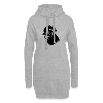 Poulet Poulailler Volaille Coq Ferme - Sweat-shirt à capuche long Femme - gris chiné - Devant