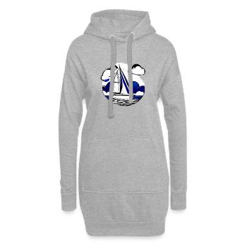 Voile Sailor Sailing Ship Voilier Voilier - Sweat-shirt à capuche long Femme - gris chiné - Devant