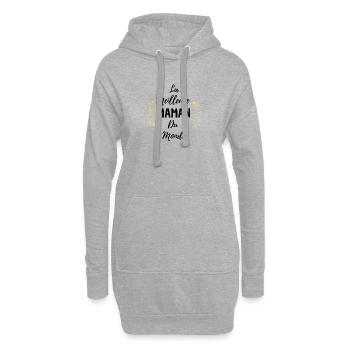 La Meilleure Maman du Monde - Sweat-shirt à capuche long Femme - gris chiné - Devant