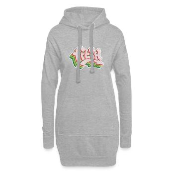 Fresh Graffiti - Hoodie-Kleid - Grau meliert - Vorne
