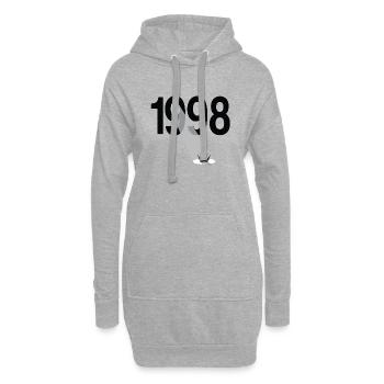 Millésime 1998 - Sweat-shirt à capuche long Femme - gris chiné - Devant