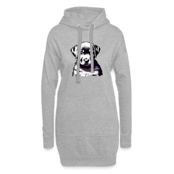 Labrador Retriever Hundewelpe Labradorbesitzer - Hoodie-Kleid - Grau meliert - Vorne