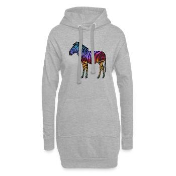 Zebra - Hoodie-Kleid - Grau meliert - Vorne