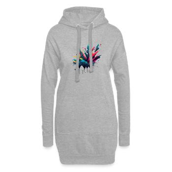 Farbenspiel der Seele - Hoodie-Kleid - Grau meliert - Vorne