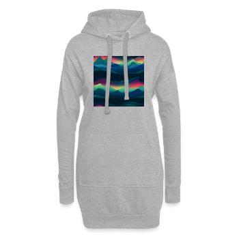 Enchanting Aurora: Polarlichter-Kollektion - Hoodie-Kleid - Grau meliert - Vorne