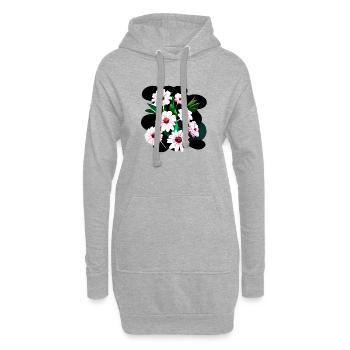Bouquet de fleurs Cosmea Plantes Plante - Sweat-shirt à capuche long Femme - gris chiné - Devant