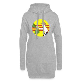 Vietnam Viet Bauern Reisfeld Flagge I Geschenk - Hoodie-Kleid - Grau meliert - Vorne