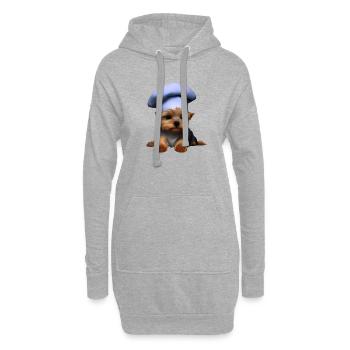 Yorkshire Terrier Restaurateur Chien Chien Chiot Cuisine - Sweat-shirt à capuche long Femme - gris chiné - Devant