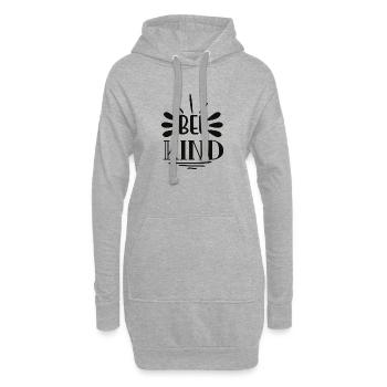 Bee kind - Bee-friendly « Soyez amical » - Sweat-shirt à capuche long Femme - gris chiné - Devant
